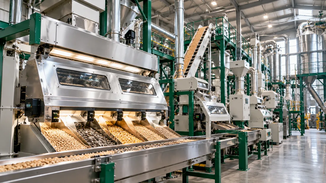 منشأة لتنظيف ومعايرة البقوليات
